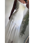 Y2K Ivory Tulle Hem Gown