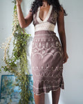 Y2K Brown Boho Halter Sundress
