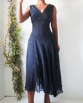 Y2K Fairy Hem Crossover Neck Midi Dress