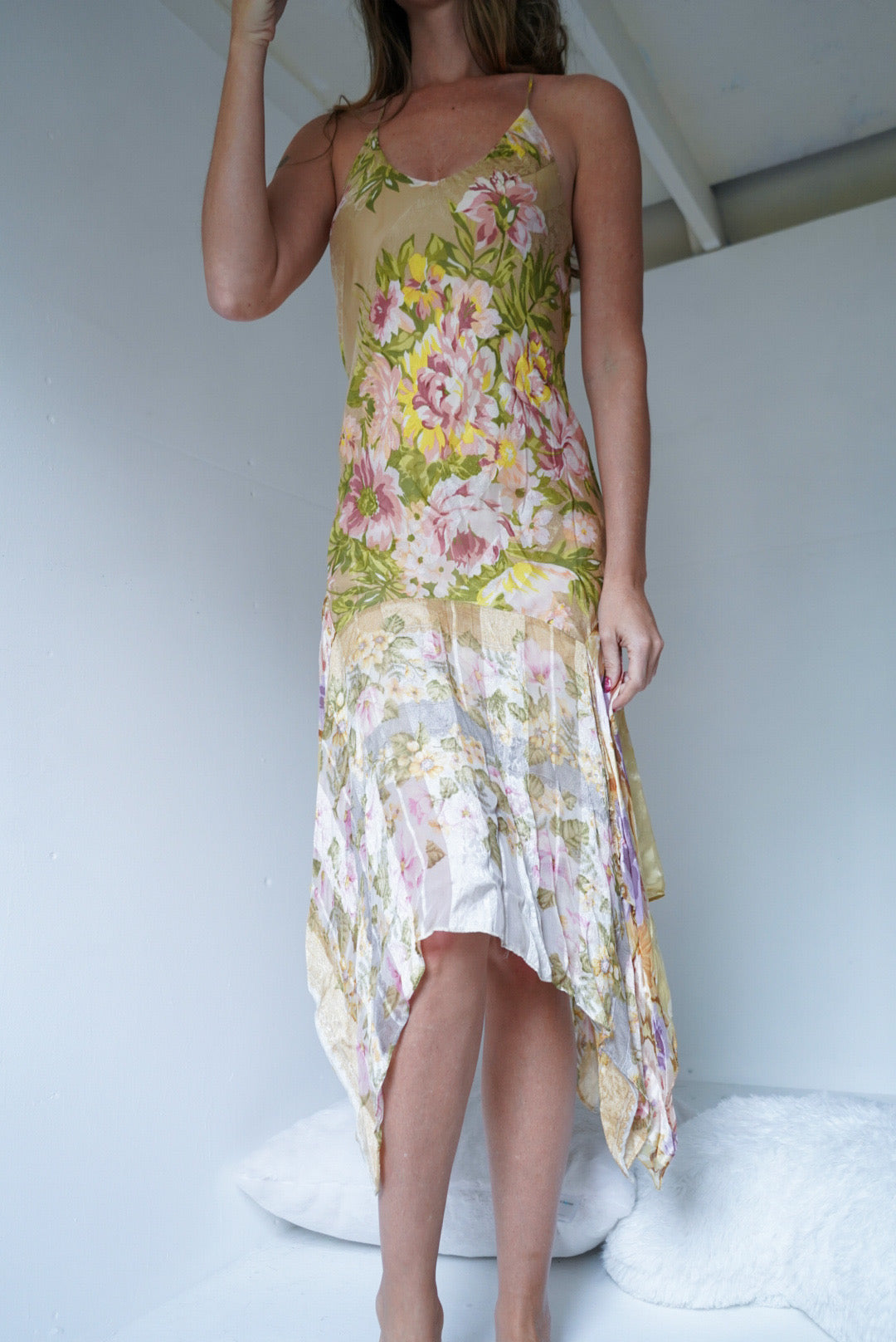 Y2k Floral Romantic Fairy Silk Dress