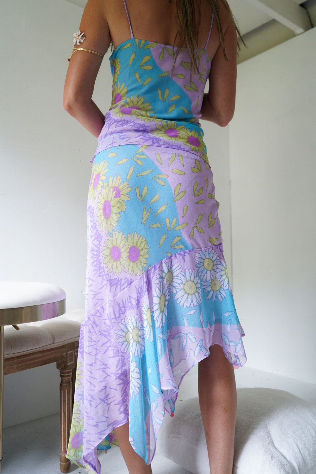 Y2k Fairy Beaded 2 Piece Top and Skirt