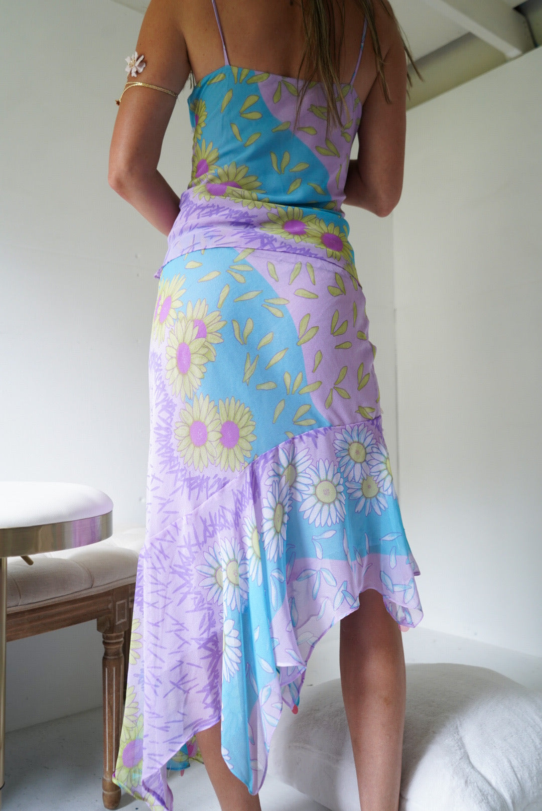Y2k Fairy Beaded 2 Piece Top and Skirt