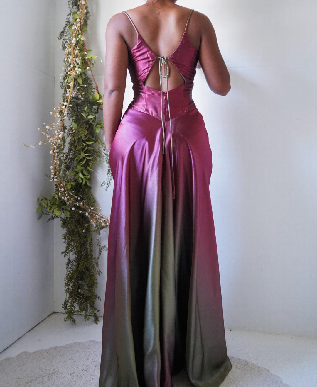 Rare Vintage Y2K Ombre Fairy Satin Gown