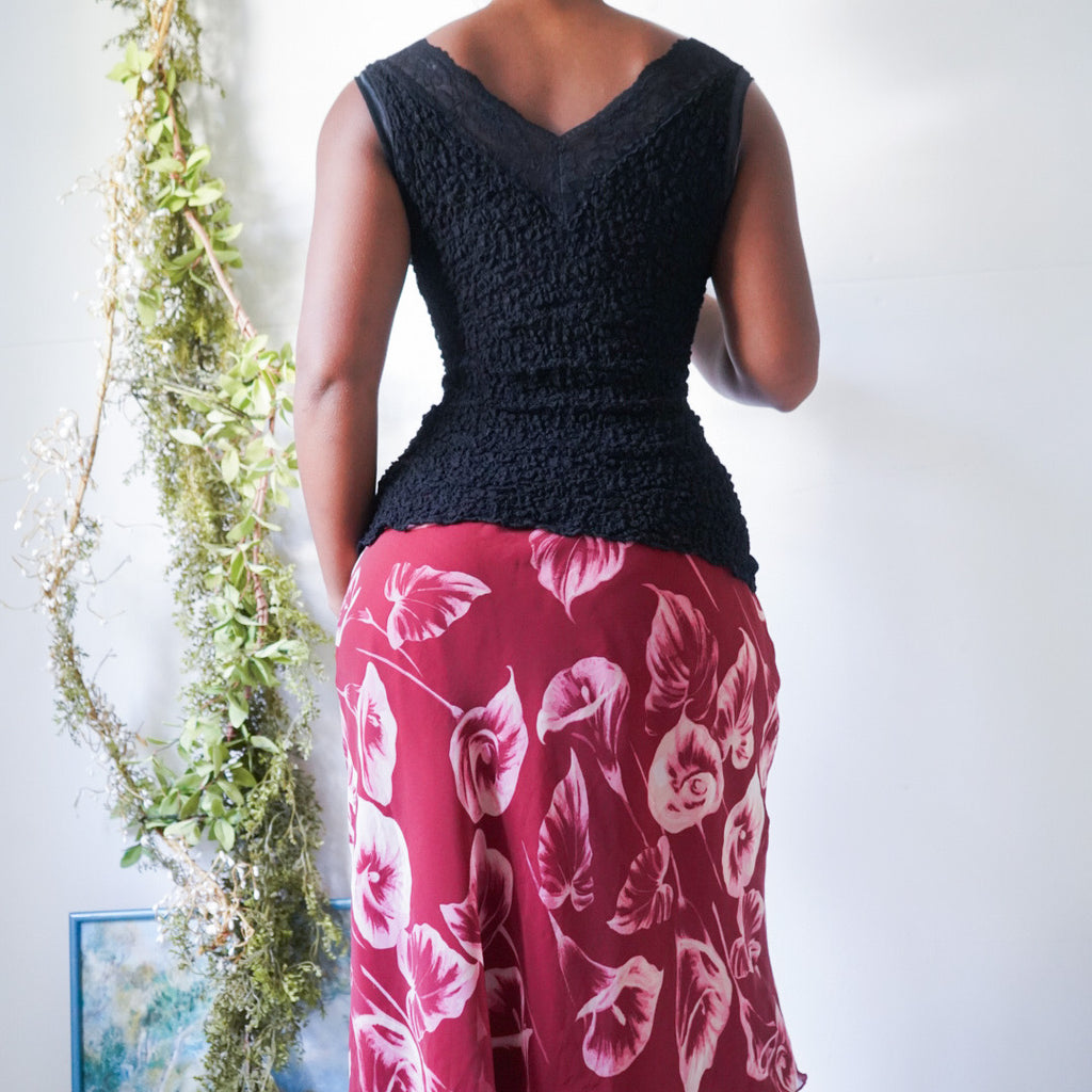 Y2K Black Lace Ann Ferriday Top