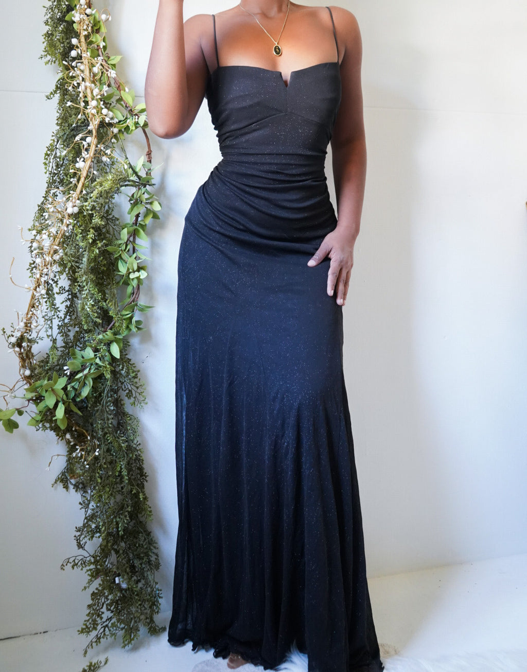 Sparkle Black 90’s Gown