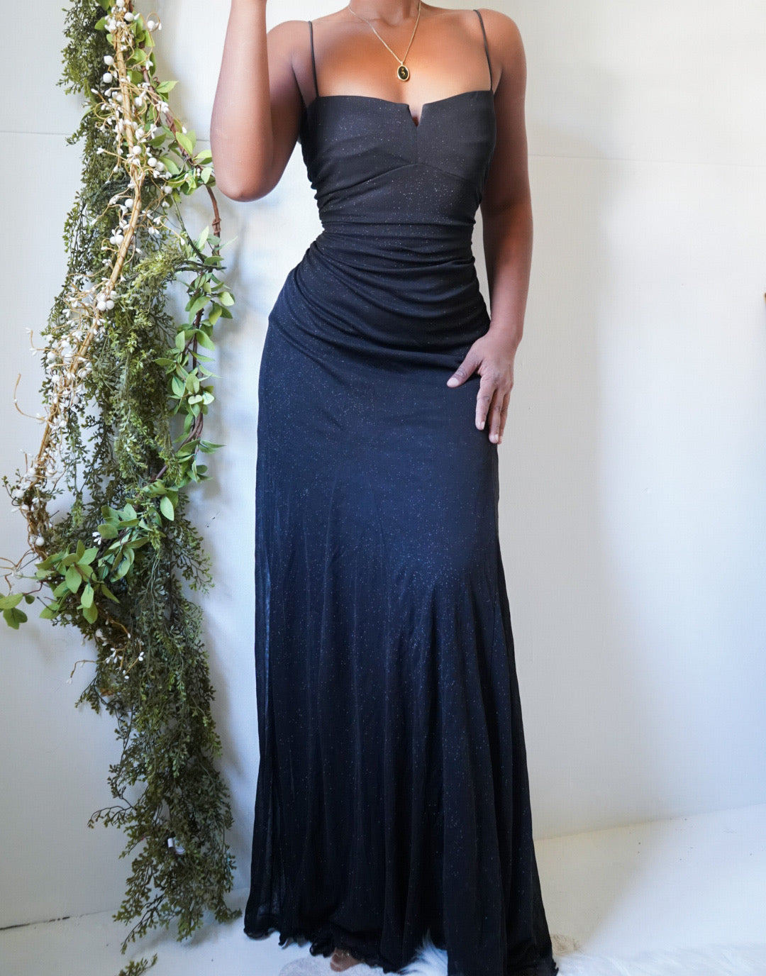 Sparkle Black 90’s Gown