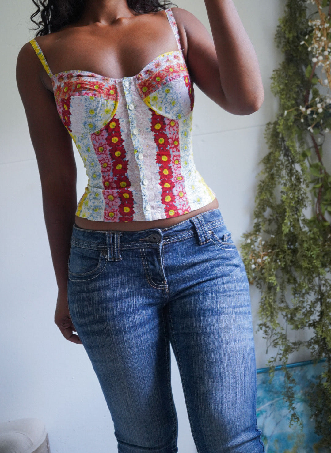 Rare 90’s Contempo Casuals Cotton Cropped Bustier
