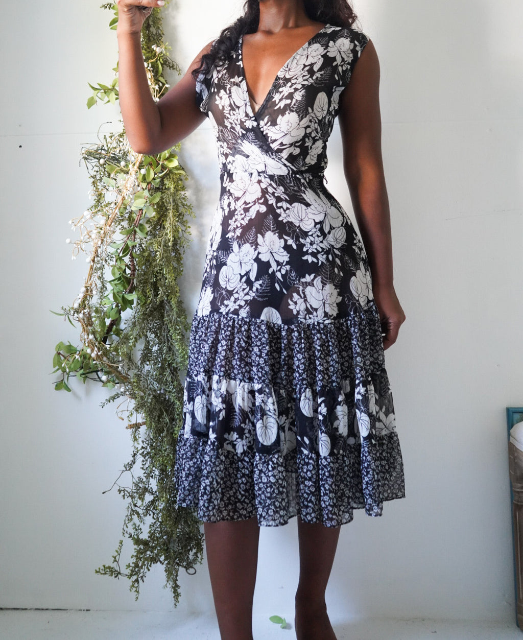 Y2K Monochrome Boho Sundress