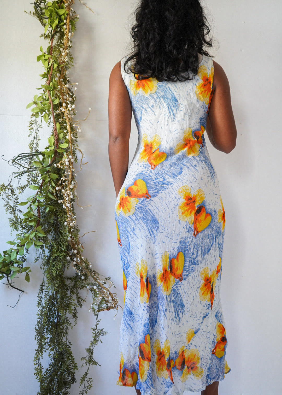 Watercolor Floral Layered Dress