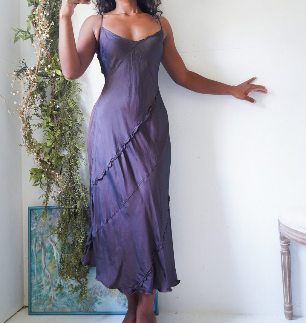 Rare Y2K Iridescent Satin Slip