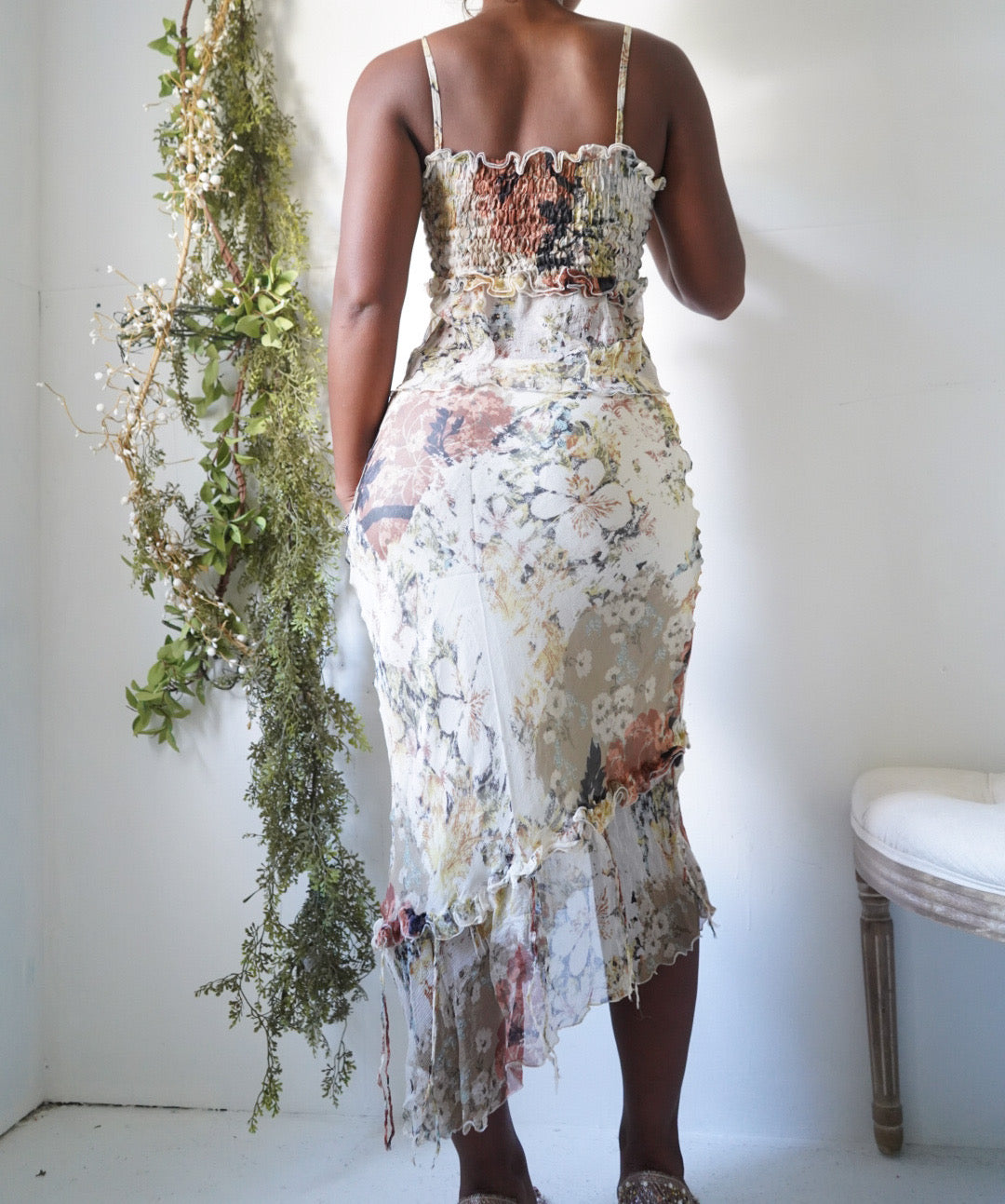 Rare Y2K Boho Fairy Silk 2 Piece Set