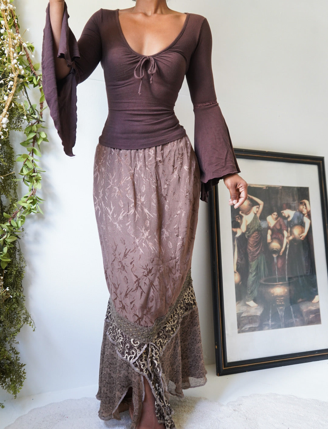 Y2K Boho Fairy Maxi Skirt