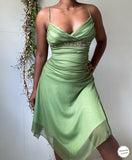 Vintage Y2K Green Fairy Dress (S/M)