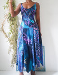 Y2K Beaded Tropical Boho Midi Dress