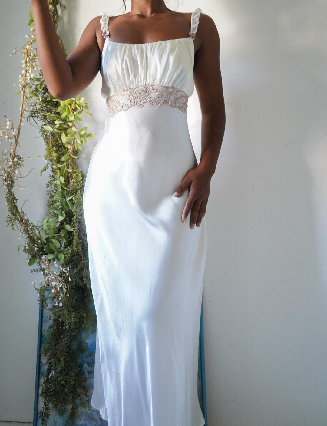 Vintage Satin Long Slip
