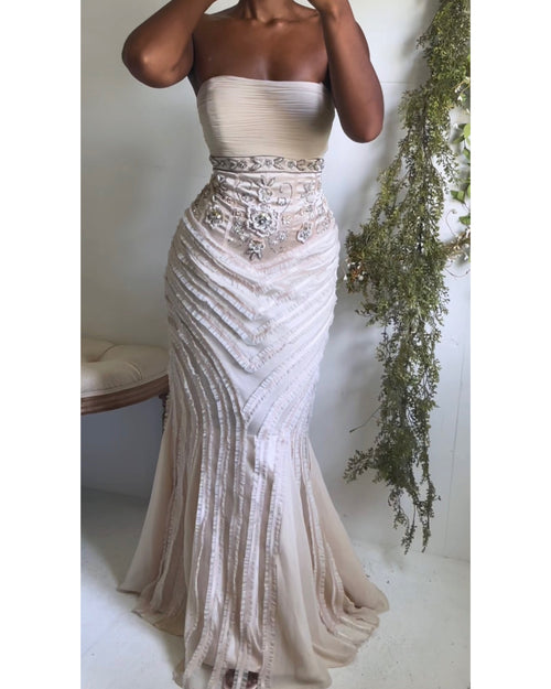 Rare Y2K Sue Wong Strapless Gown