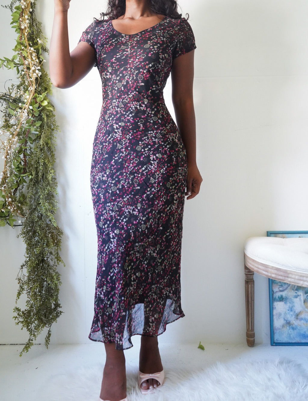 Y2K Tiny Floral Staple Maxi Dress