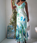 Rare Y2K Silk Blend Burnout Mermaid Gown