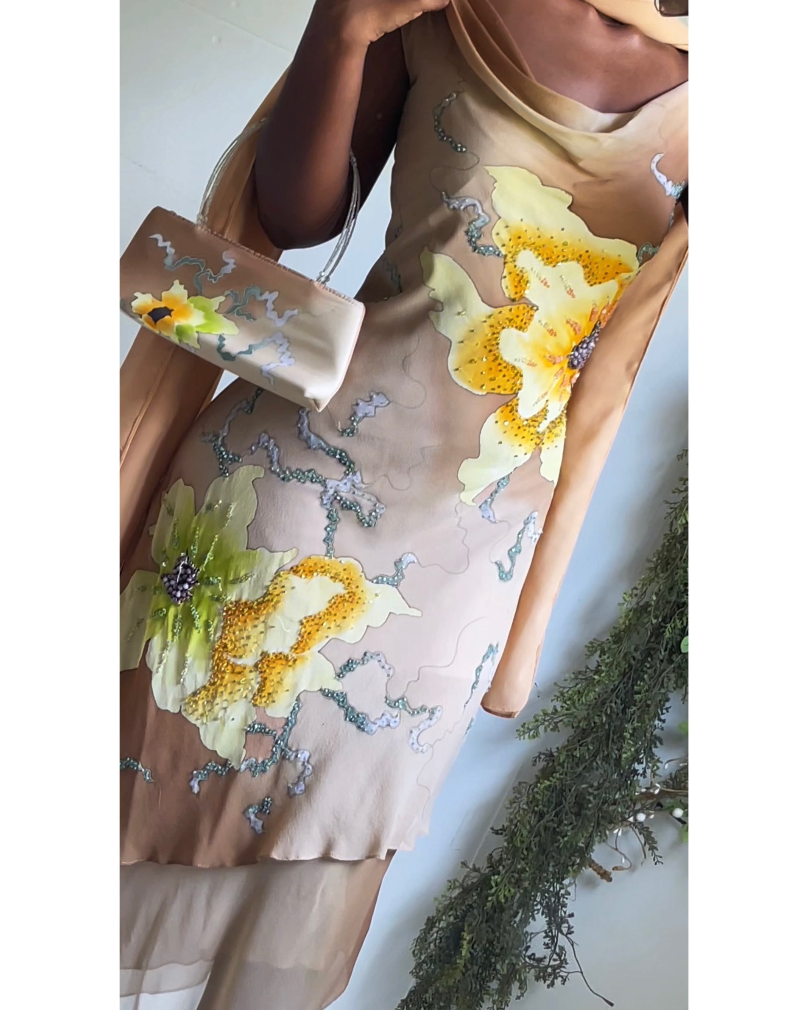 Rare Vintage Y2K Dress with Purse and Scarf