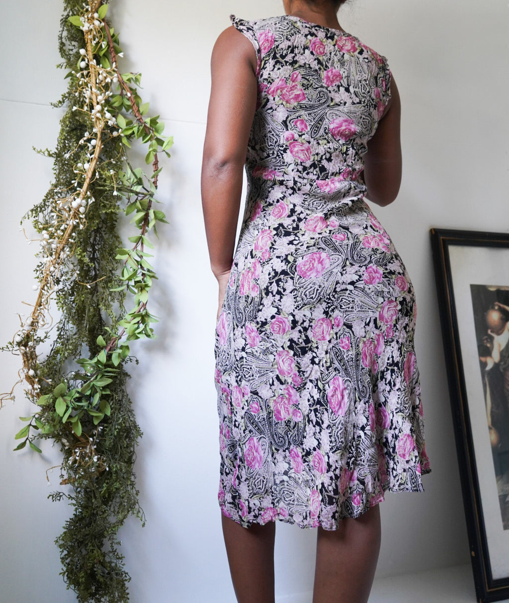 Paisley Floral Midi Dress
