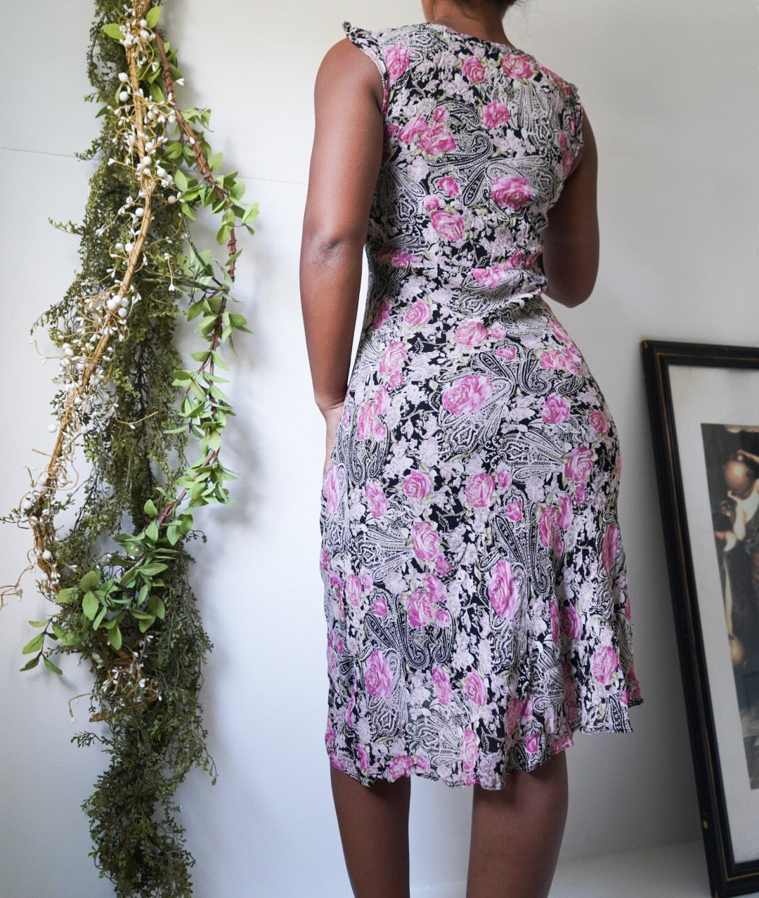 Paisley Floral Midi Dress