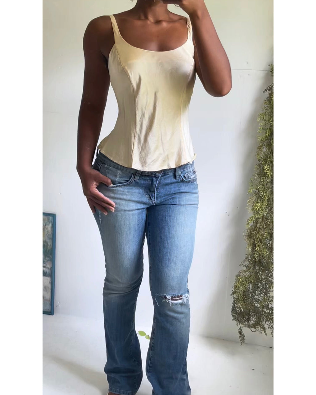 Rare Vintage 80’s Victoria’s Secret Silk Cream Cami