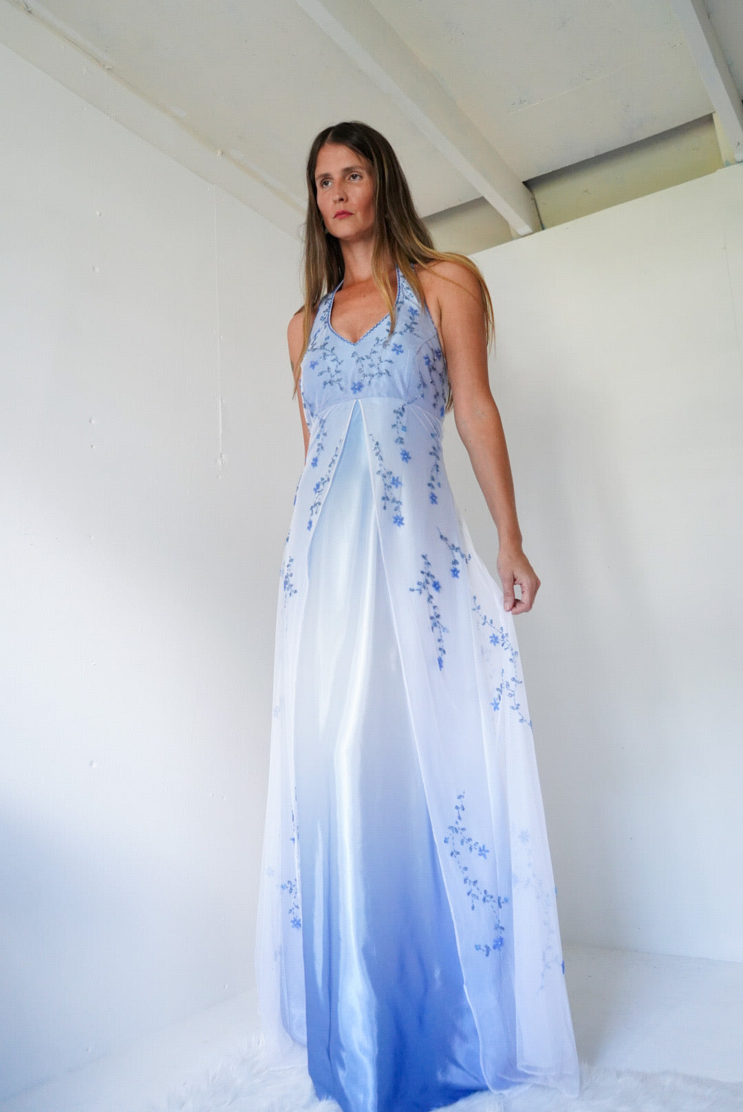 Rare Y2K Split Front Cinderella Prom Dress