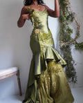 Rare Vintage Iridescent Green Fairy Gown