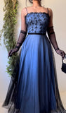 Vintage Y2K Layered Formal Dress (S/M)
