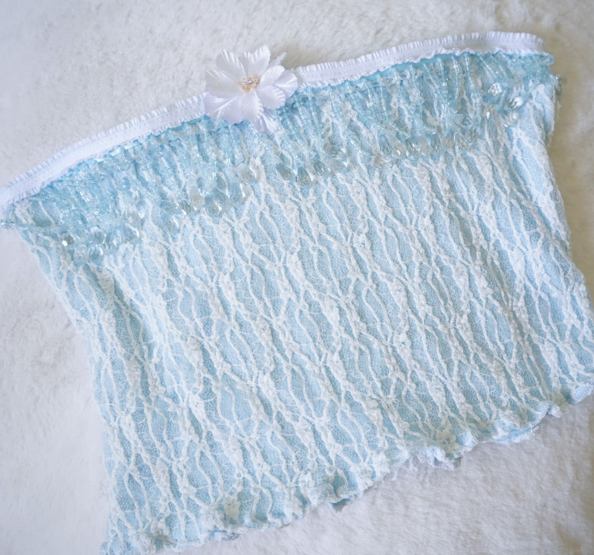 Handmade Beaded Trim Tube Top
