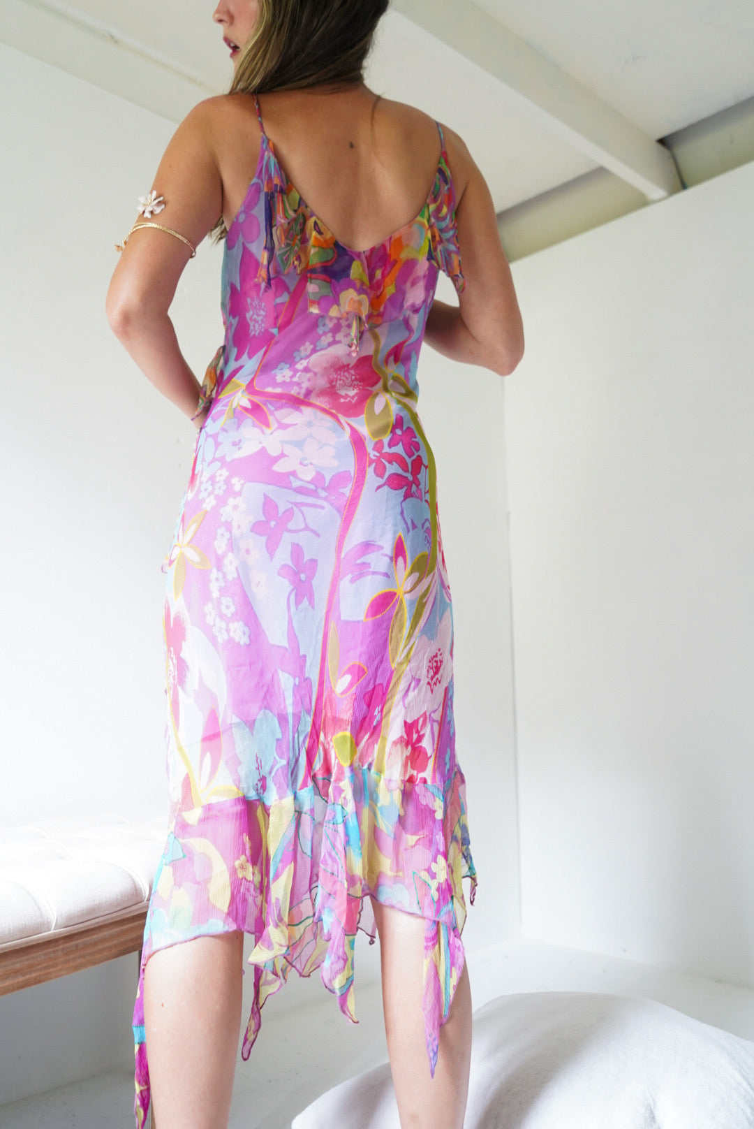 Rare Silk Y2K Fairy Derhy Mini Dress