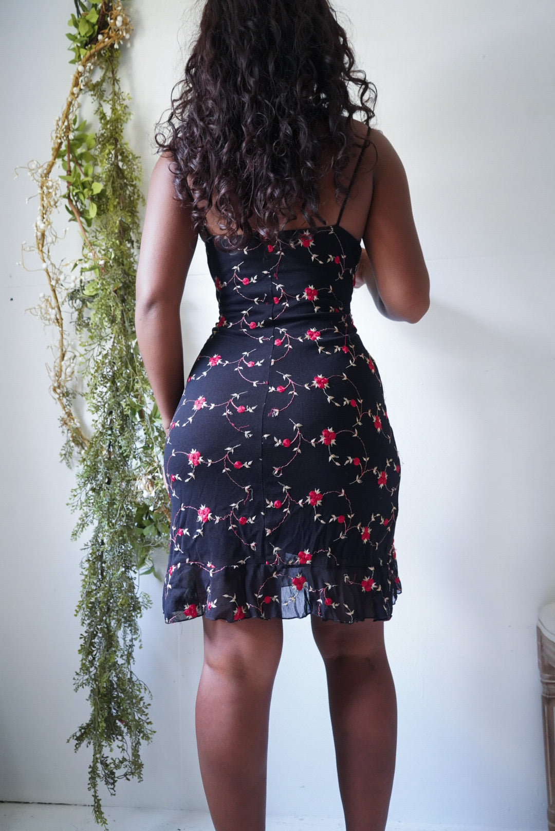 Y2K Embroidered Mesh Milkmaid Dress