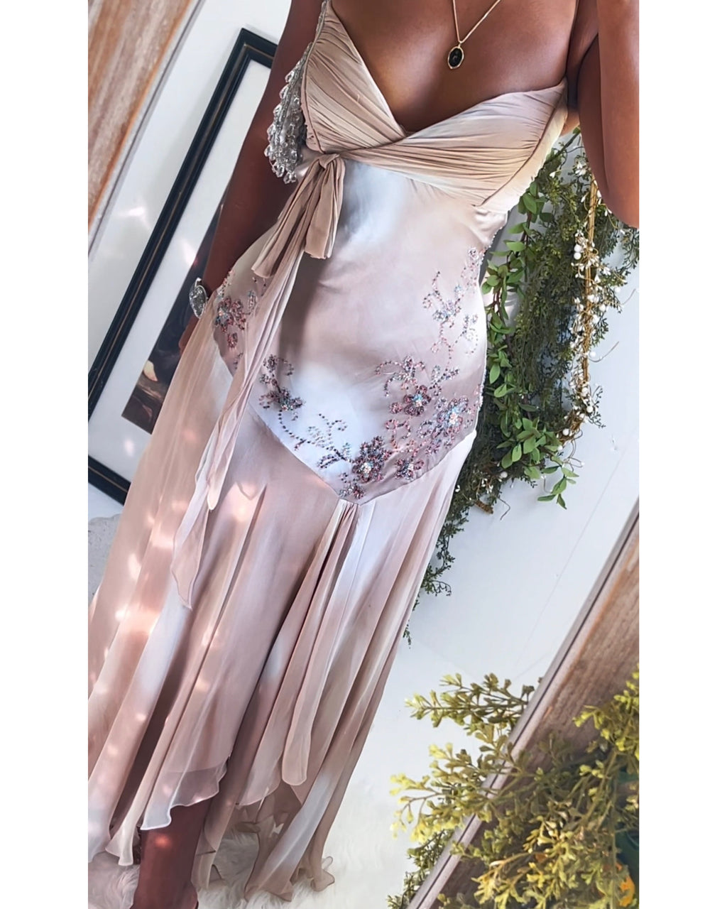 Rare Silk Beaded Fairy Dress