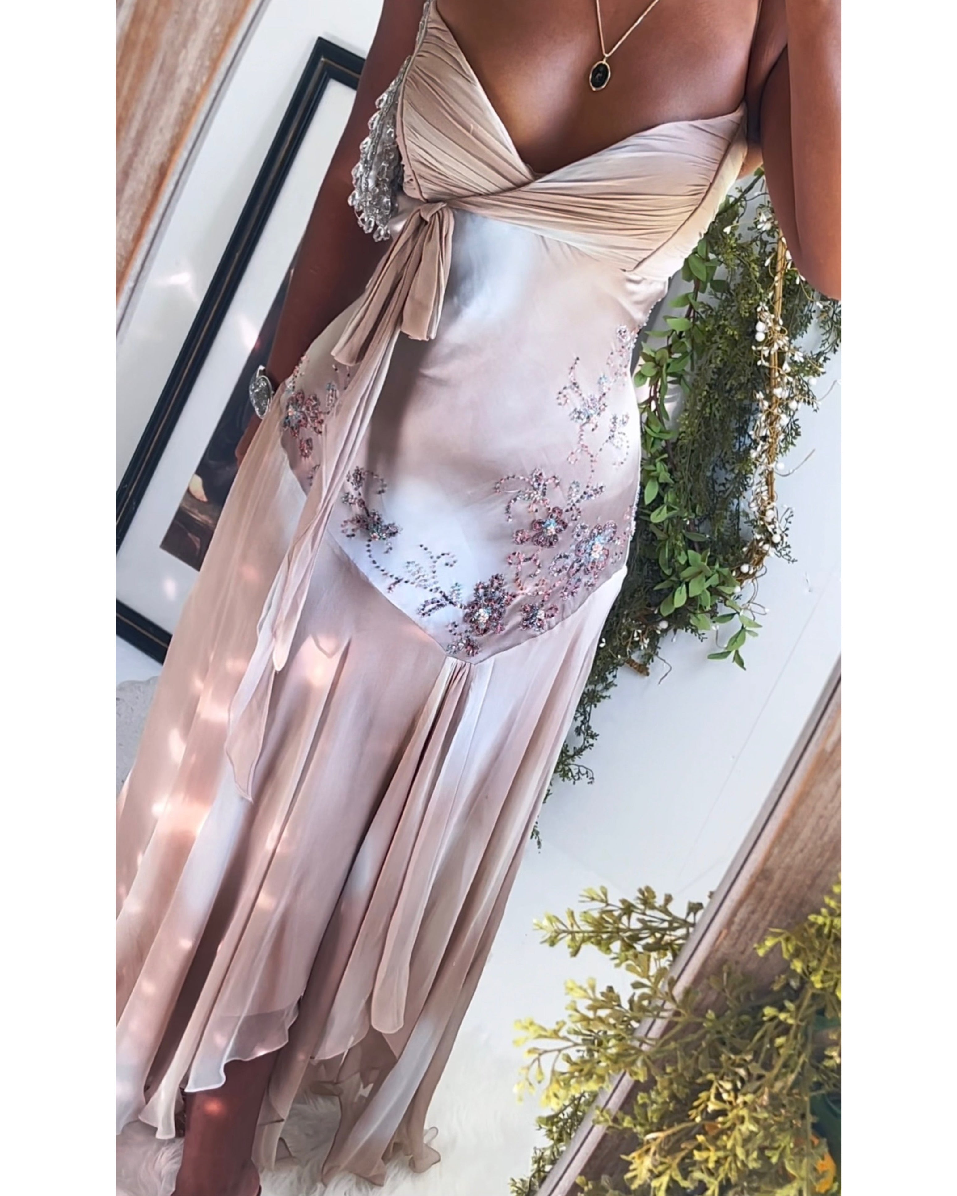 Rare Silk Beaded Fairy Dress