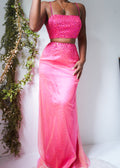 Rare Vintage Layered Bright Pink 2 Piece Set