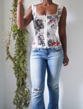 Y2K Lace Bustier Style Top