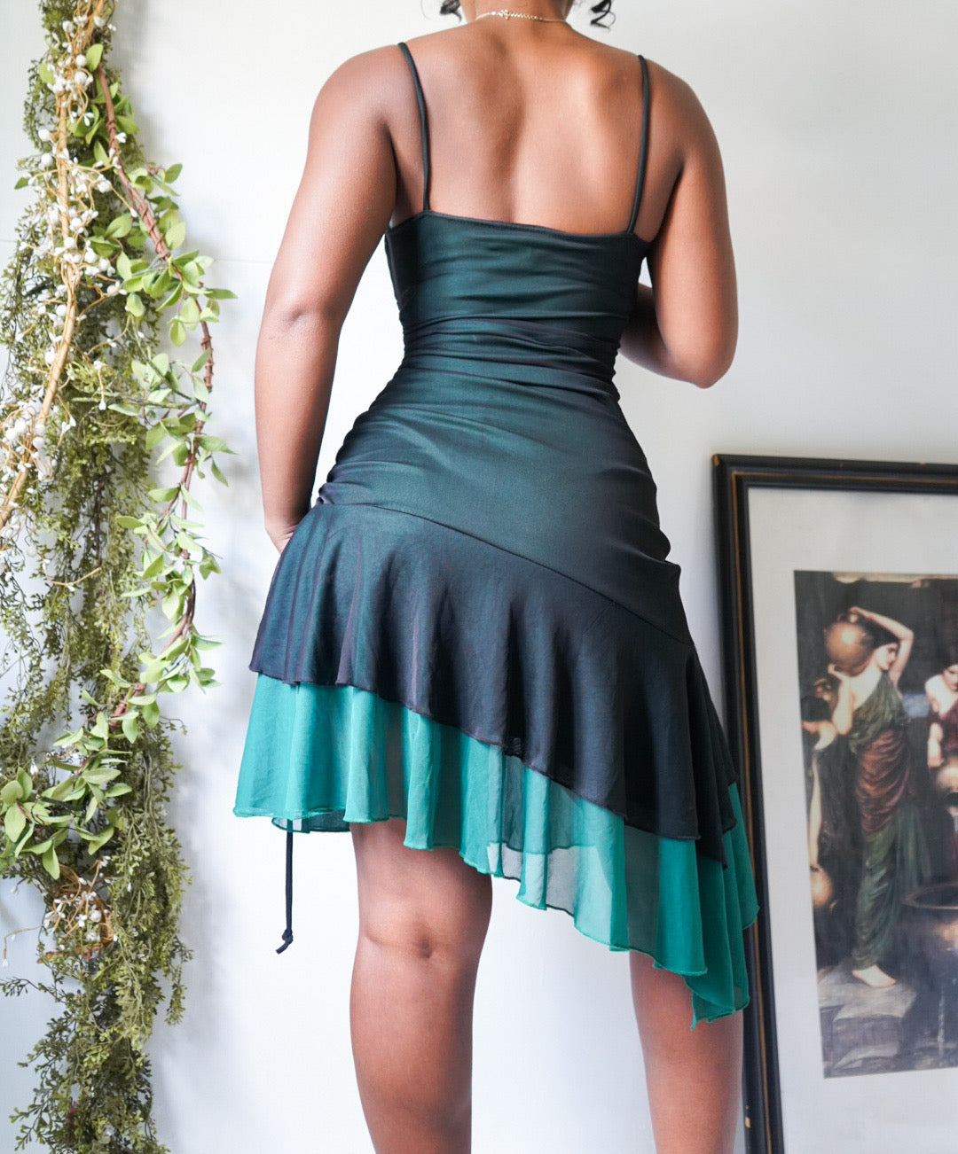 Green and Black Layered Fairy Dress (XS)