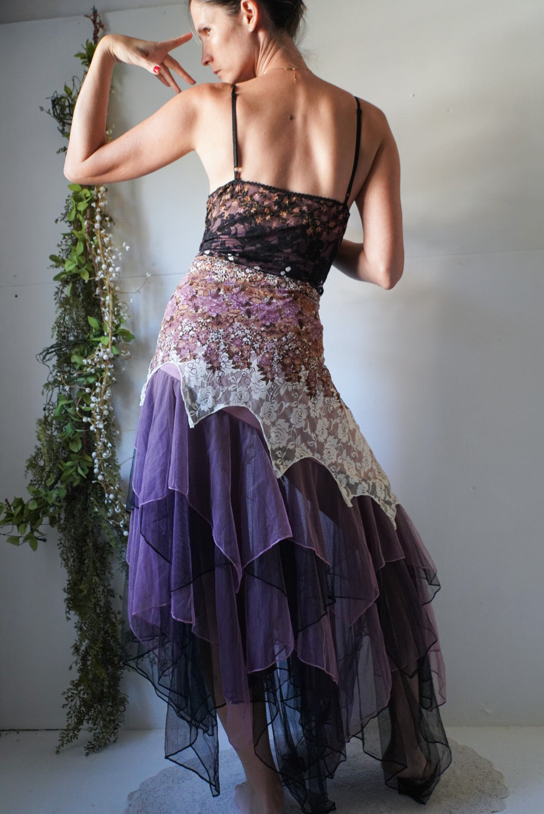 Y2k Lace Patchwork Sequin Fairy Dress