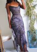 Rare Vintage Y2K Beaded Gray Fairy Dress