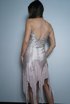 Rare Beaded Silk Fairy Midi Dress