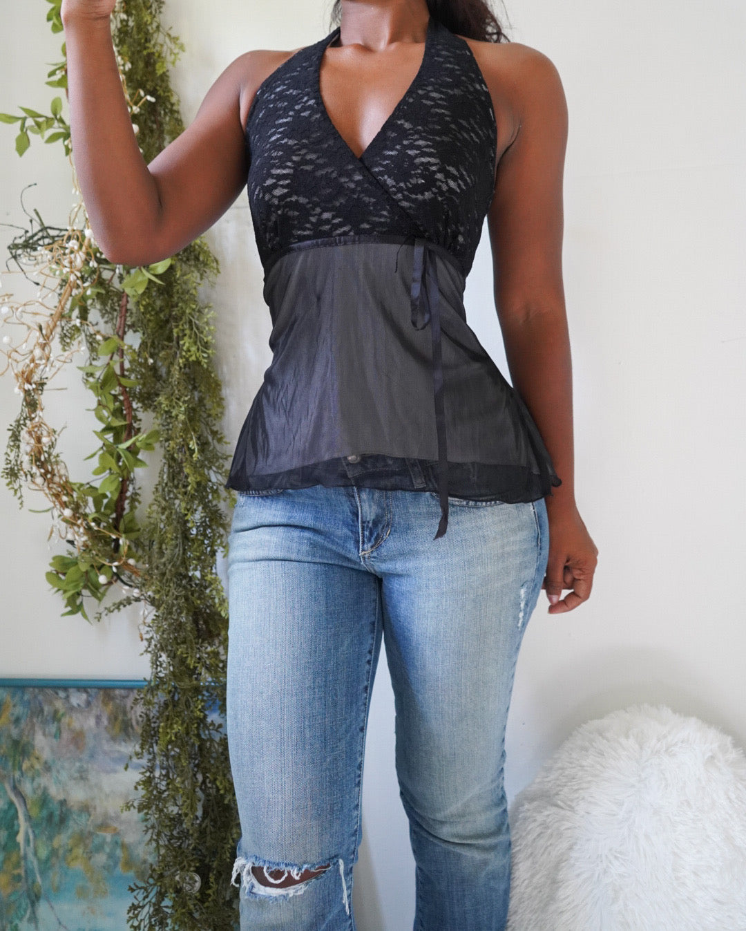 Y2K Layered Halter Top