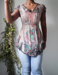 Y2K Boho Short Sleeve Top