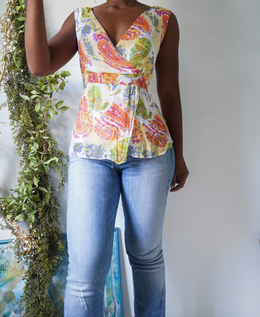 Y2K Paisley Summer Top