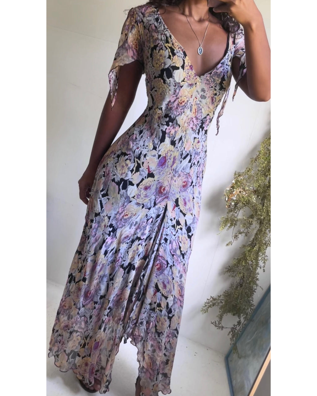 Rare Y2K Beaded Garden Fairy Dress