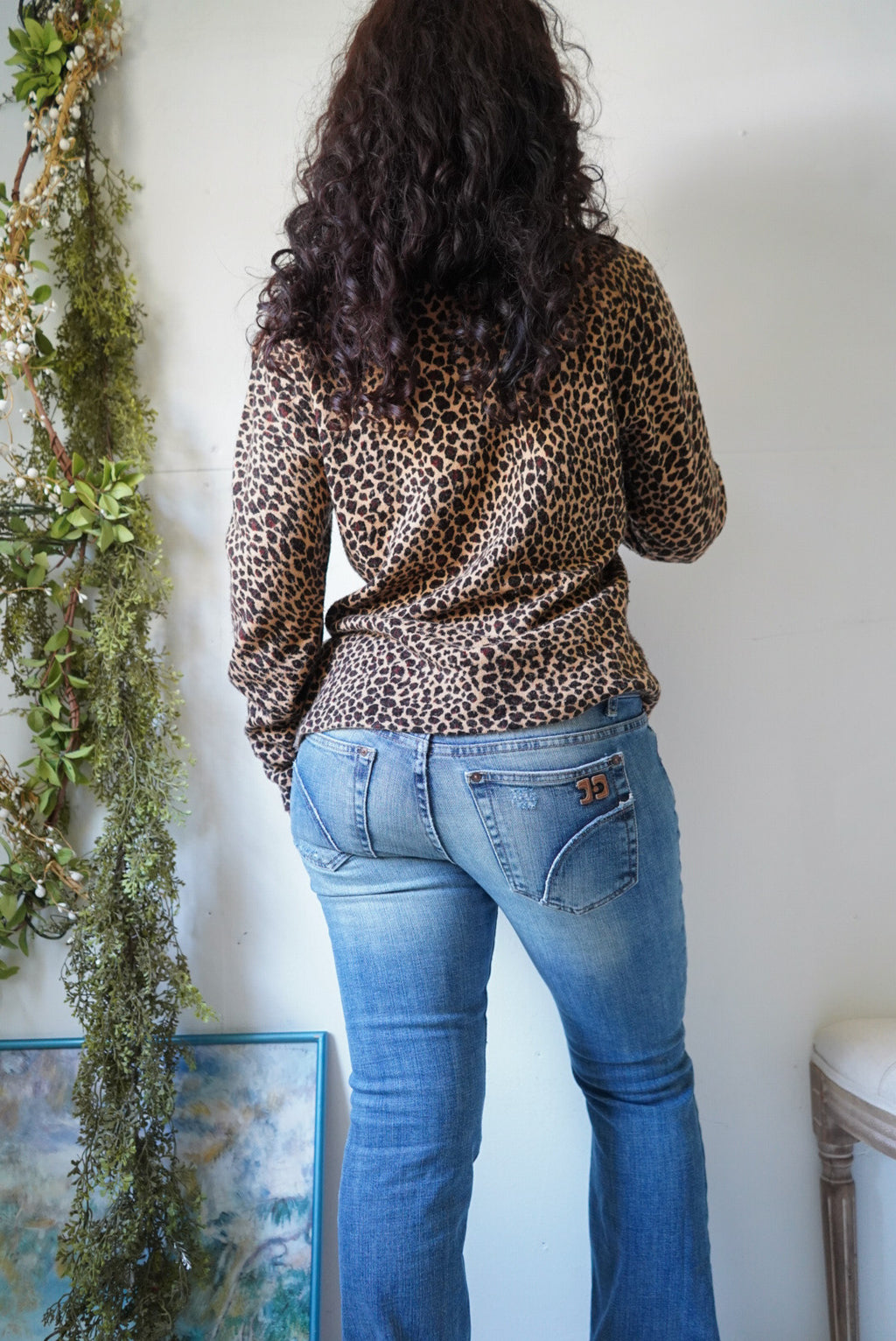 Y2K Animal Print Pullover Sweater