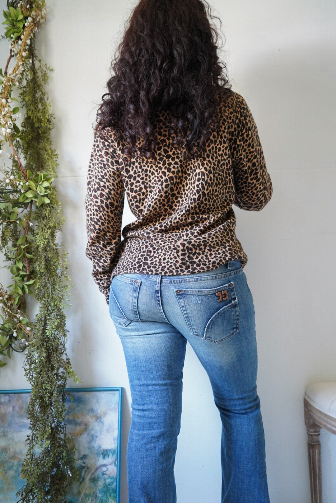 Y2K Animal Print Pullover Sweater