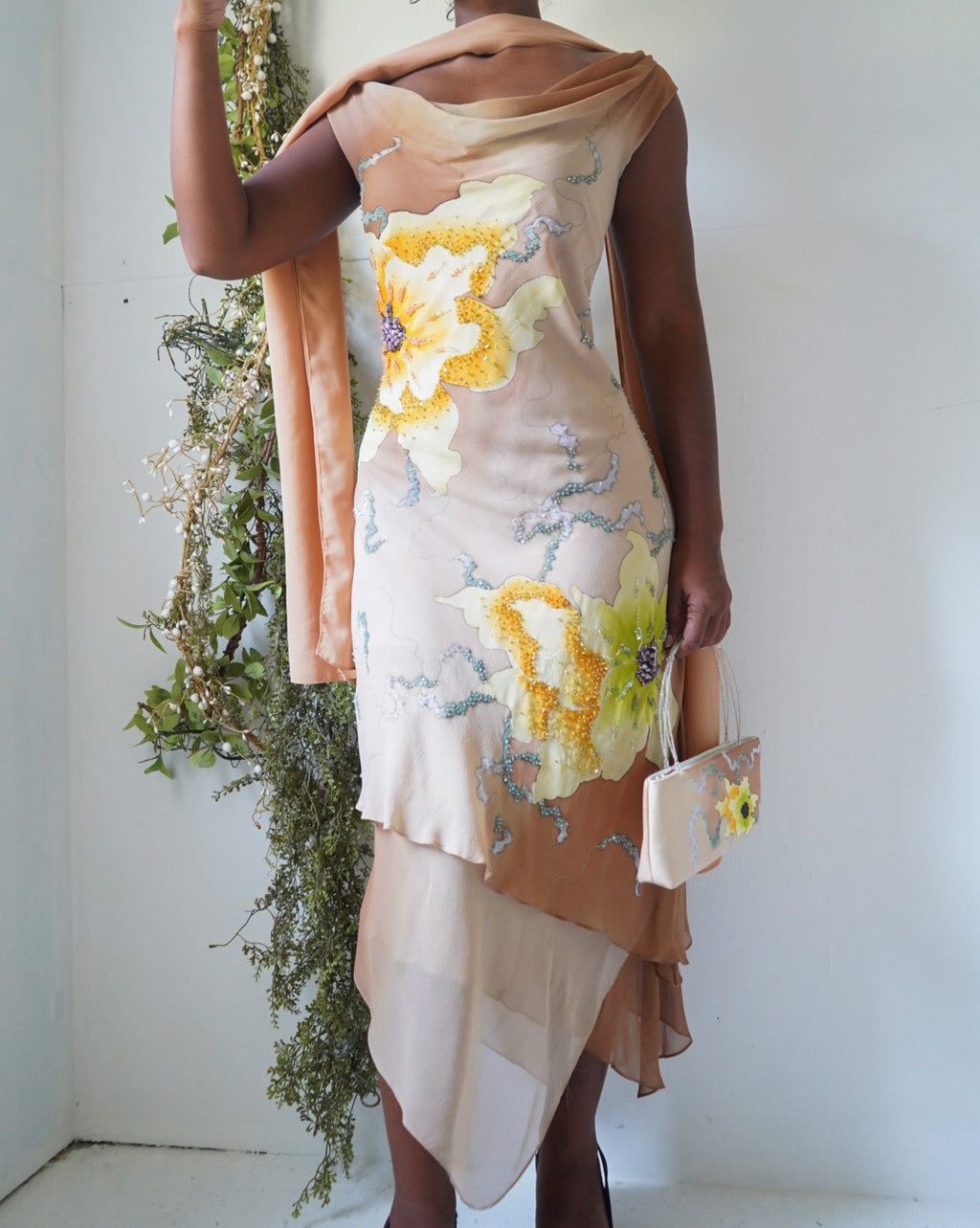 Rare Vintage Y2K Dress with Purse and Scarf
