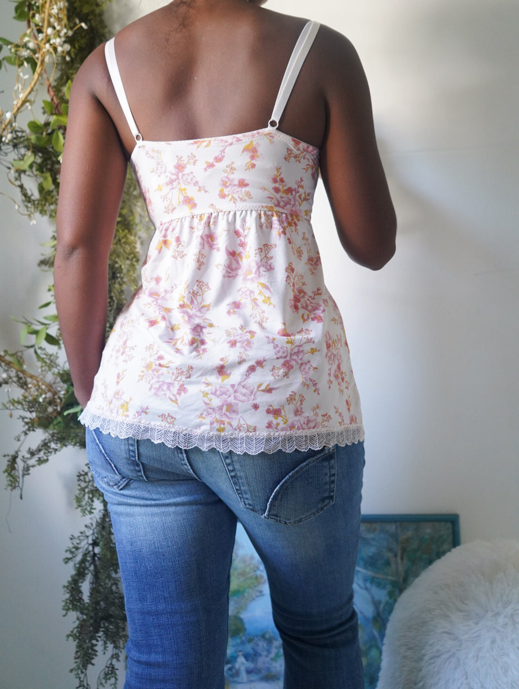Y2K Romantic Floral Babydoll Cami