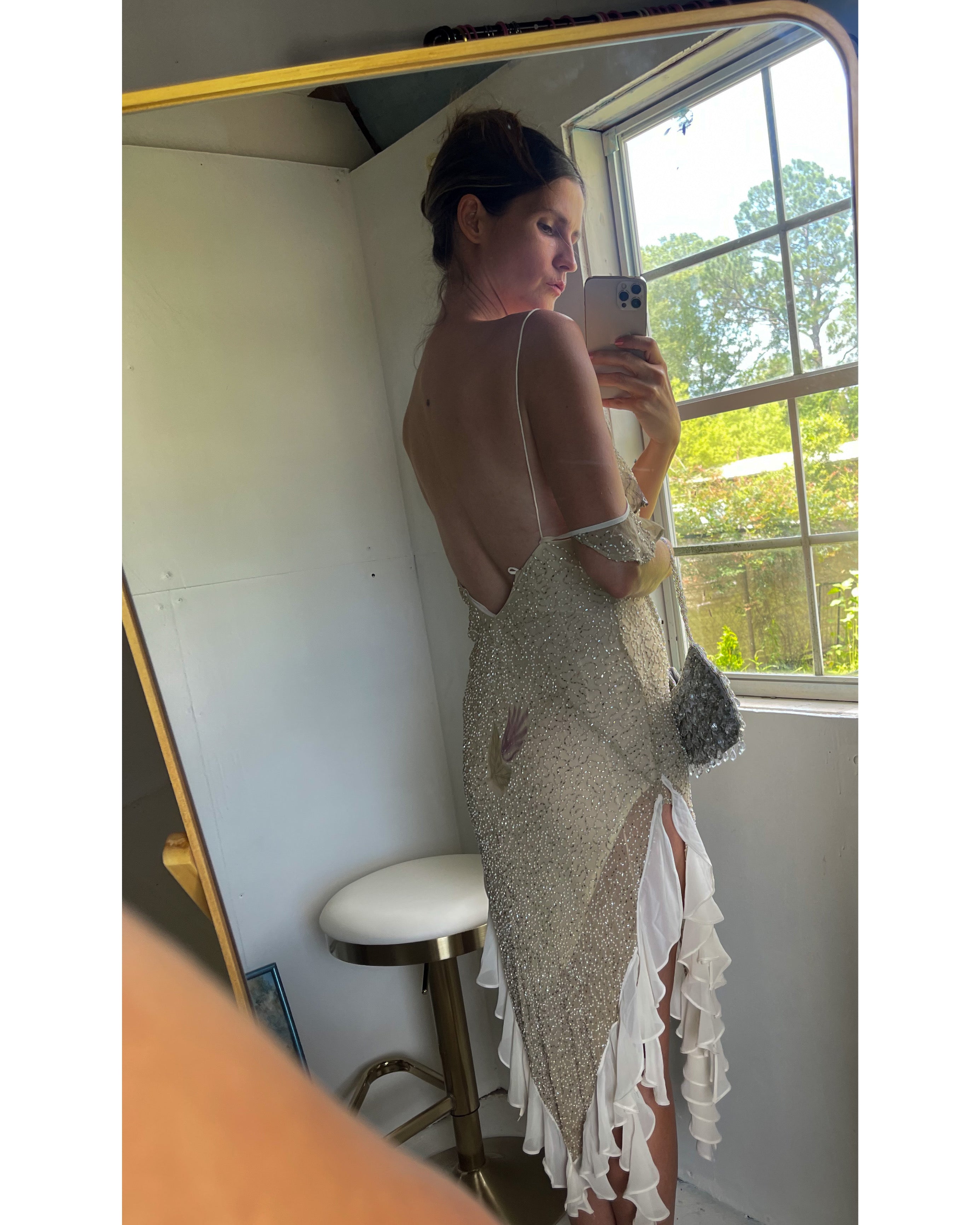 Reworked Beaded Silk Fairy Dress