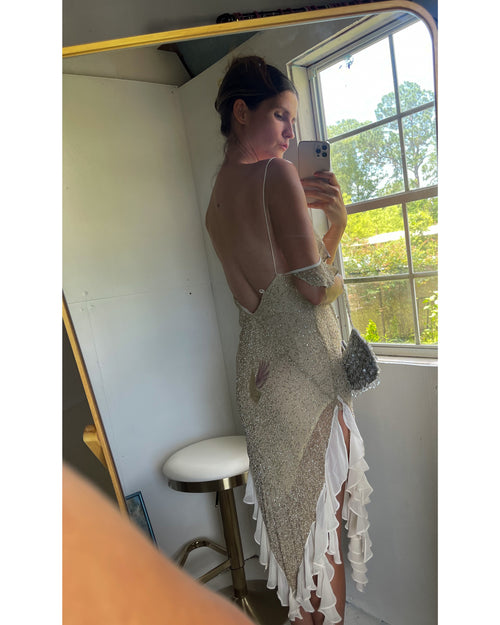 Reworked Beaded Silk Fairy Dress